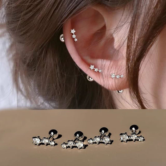 Star Ear Alloy Jacket Rhinestone