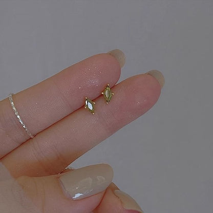 Rhinestone Earring Stud Alloy