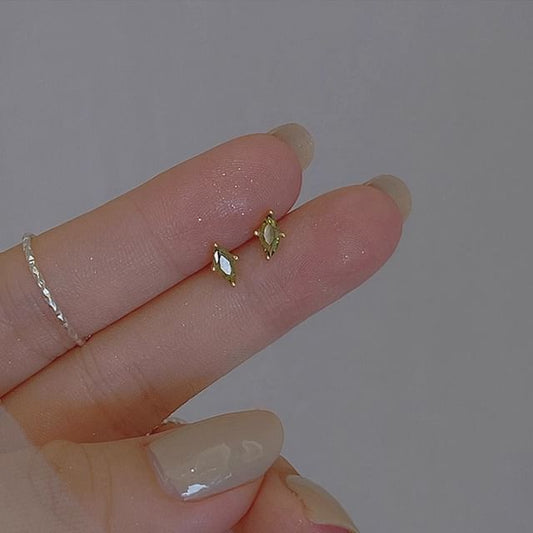 Rhinestone Earring Stud Alloy