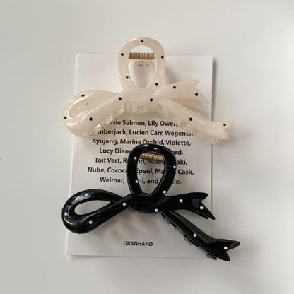 Claw Dot Hair Polka Bow