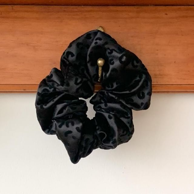 Print Hair Scrunchie Leopard