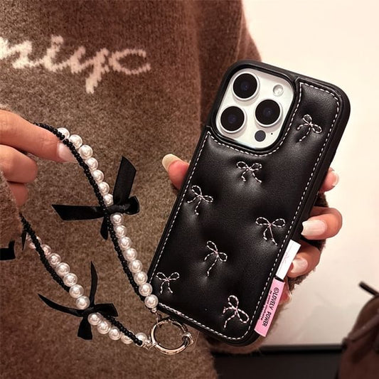 Case Embroidered Bow Phone Set Strap /