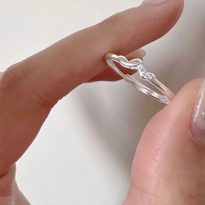 Ring Sterling 925 Heart Silver