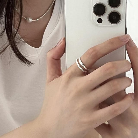 Metal Sterling Ring Silver 925 Open