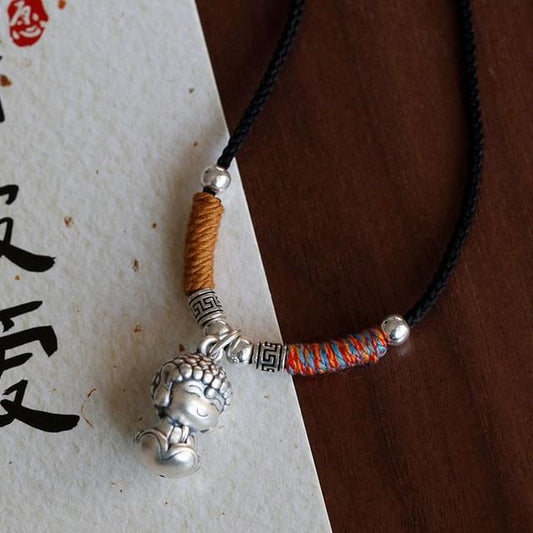 Buddha Silver Sterling 925 Pendant Necklace