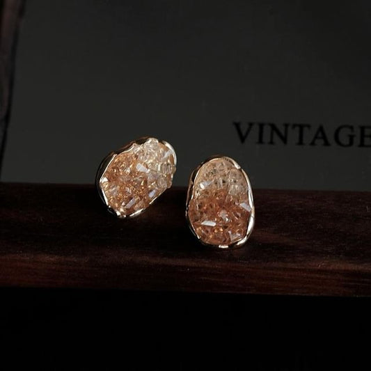 Crystal Stud Earring 925 Sterling Silver