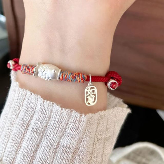 Sterling 925 Bracelet Fish String Silver