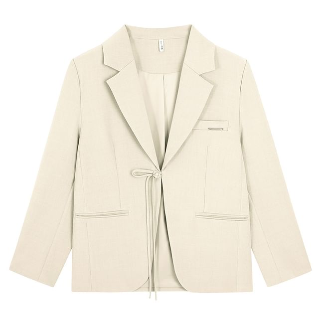 Frog Buttoned Plain Blazer