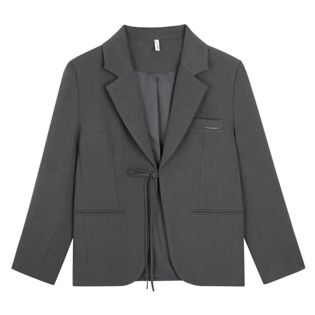 Frog Buttoned Plain Blazer