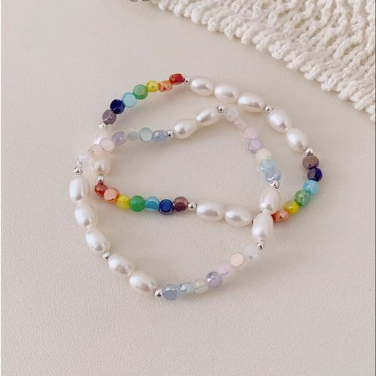 Sterling Bracelet Beaded Silver