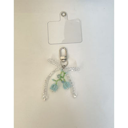 Flower Bow Phone Charm Beaded