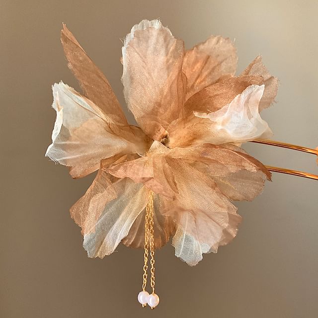 Mesh Flower Hair Pin
