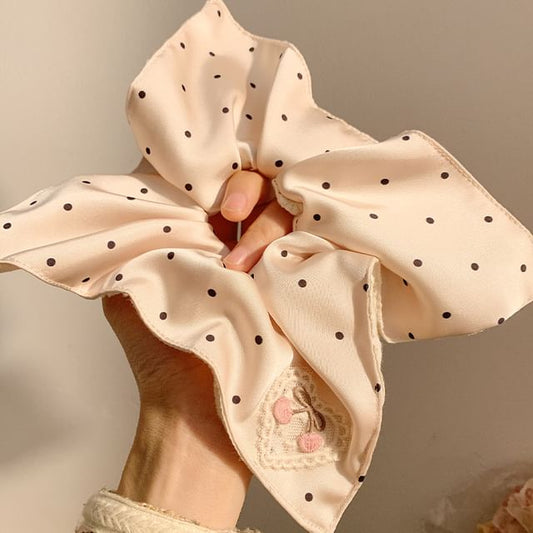Polka Cherry Scrunchie / Applique (Various Designs) Dot