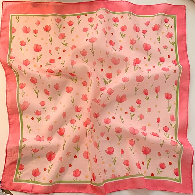 Print Cotton Scarf Head Designs) Linen (Various
