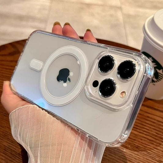 Case with Transparent MagSafe) (Compatible Phone Magnetic