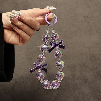 Bow Strap Faux Crystal Phone