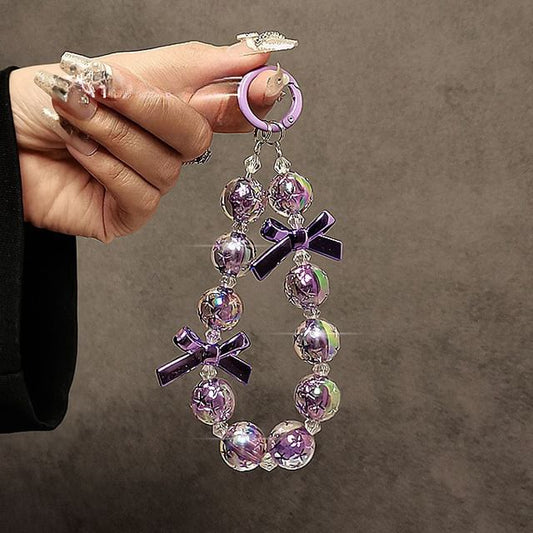 Bow Strap Faux Crystal Phone
