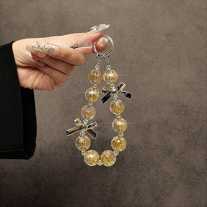 Bow Strap Faux Crystal Phone