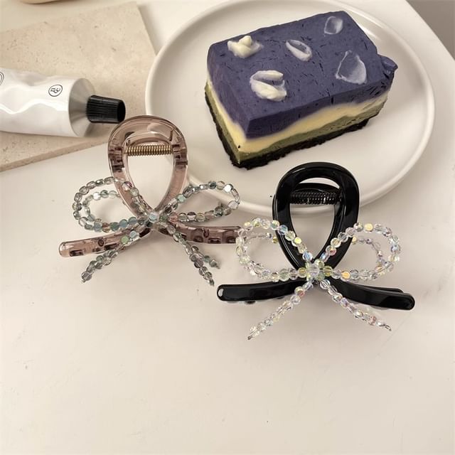 Acrylic Beaded Hair Claw Bow