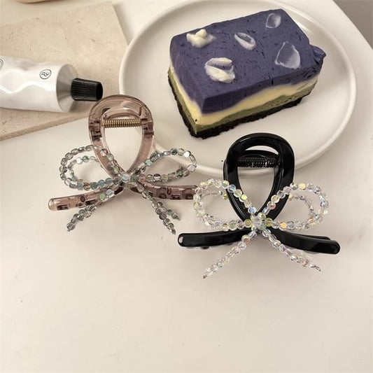 Acrylic Beaded Hair Claw Bow