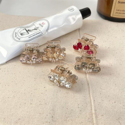 Rhinestone Claw Acrylic Hair Faux Pearl