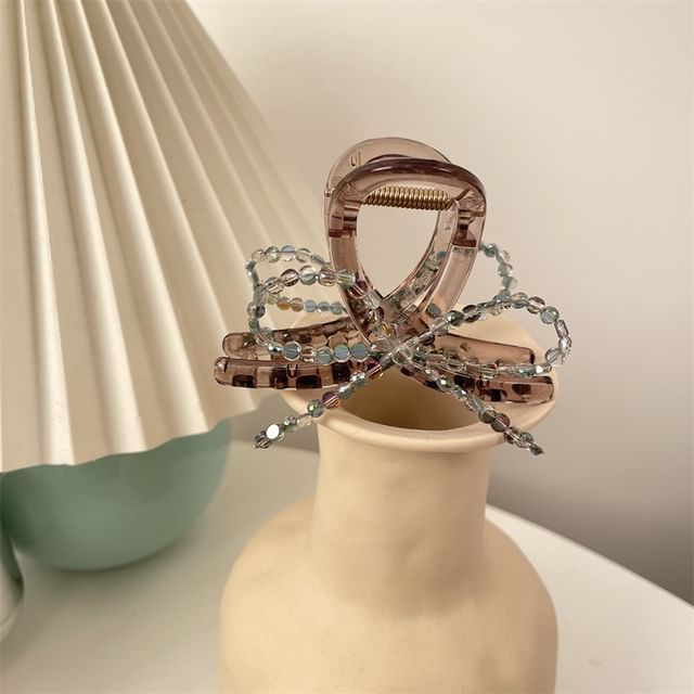 Acrylic Beaded Hair Claw Bow