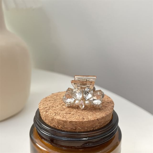 Rhinestone Claw Acrylic Hair Faux Pearl