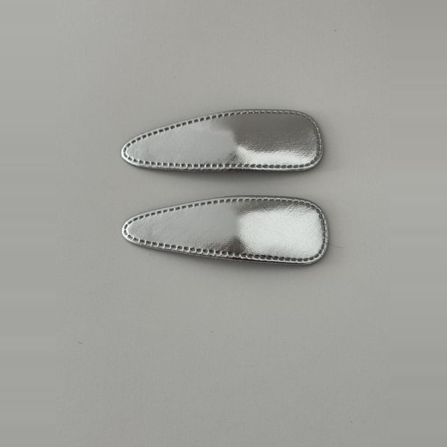 Set Geometric Hair Alloy Clip