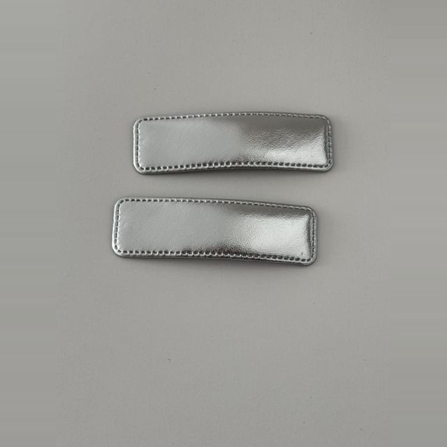 Set Geometric Hair Alloy Clip