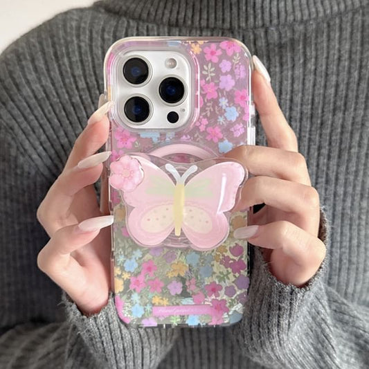 Phone Case Magnetic Floral (Compatible MagSafe) with Print