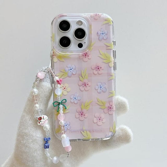 Set / Phone Floral Strap Case