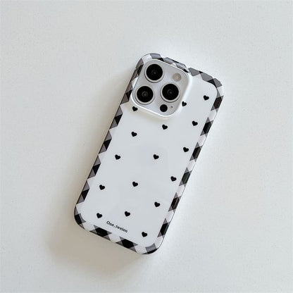 Heart Set Case Pearl / Finger Faux Ring Phone