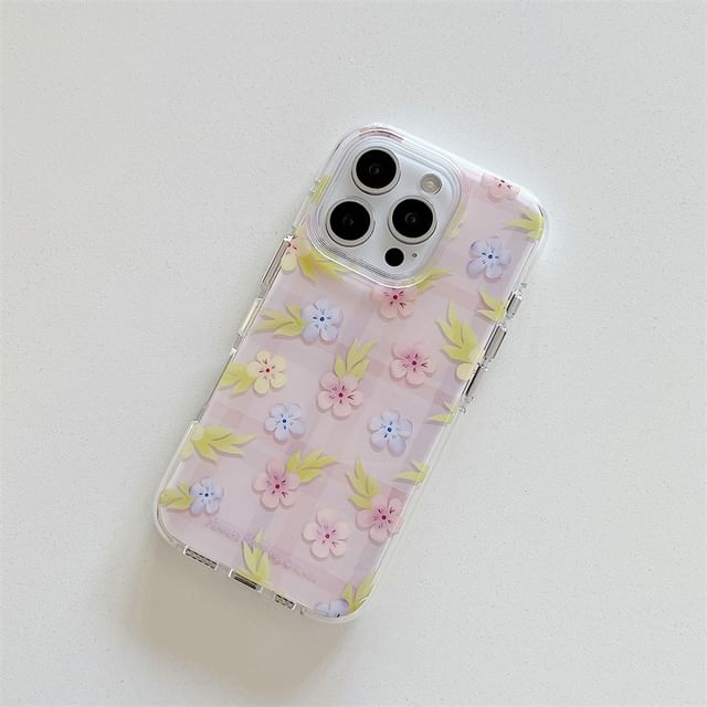 Set / Phone Floral Strap Case