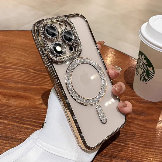Embellished MagSafe) Case Magnetic with Phone (Compatible