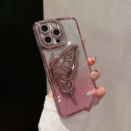 Stand Embellished Phone Case Butterfly