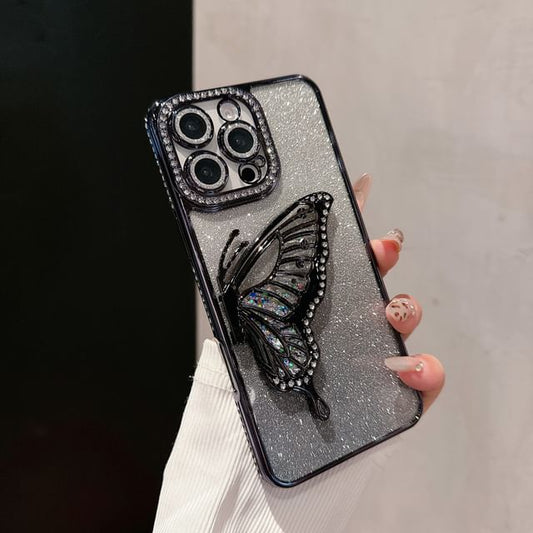 Phone Stand Embellished Case Butterfly