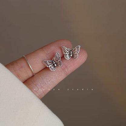 S925 Stud Butterfly Silver Sterling Earring