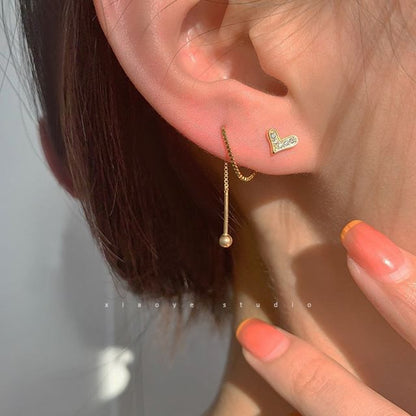 Dangle Heart Earring Alloy