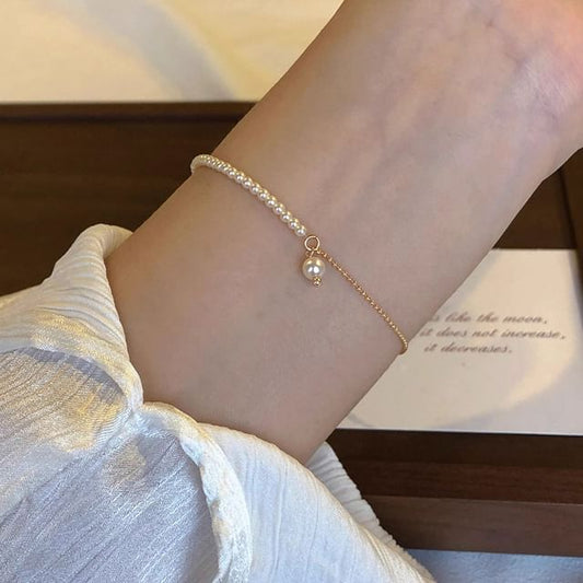 Bracelet Pearl Faux Alloy