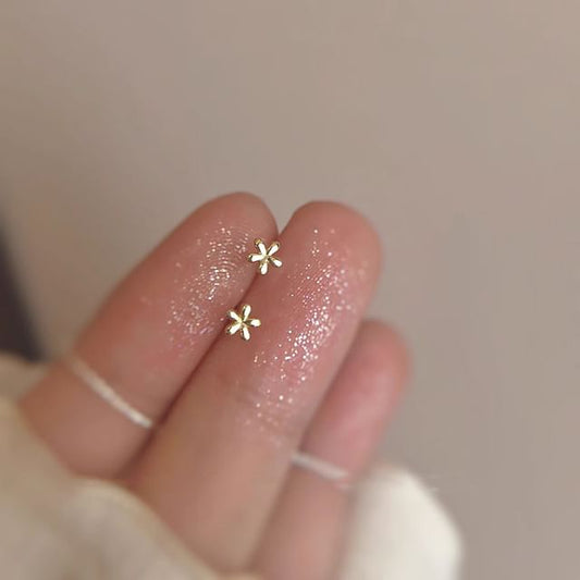 Earring Floral Stud Alloy