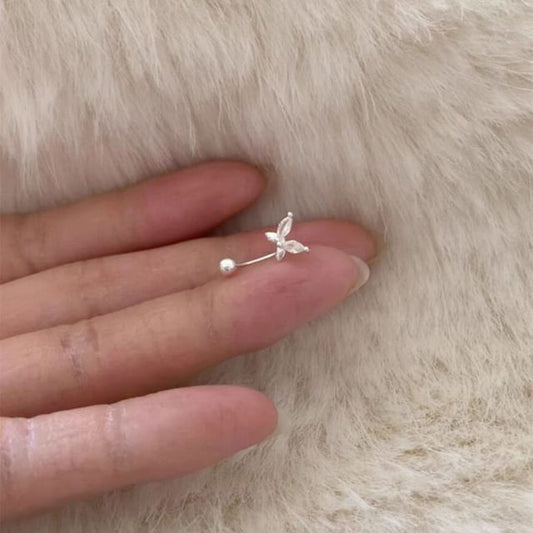 Jacket Ear Alloy Butterfly Rhinestone