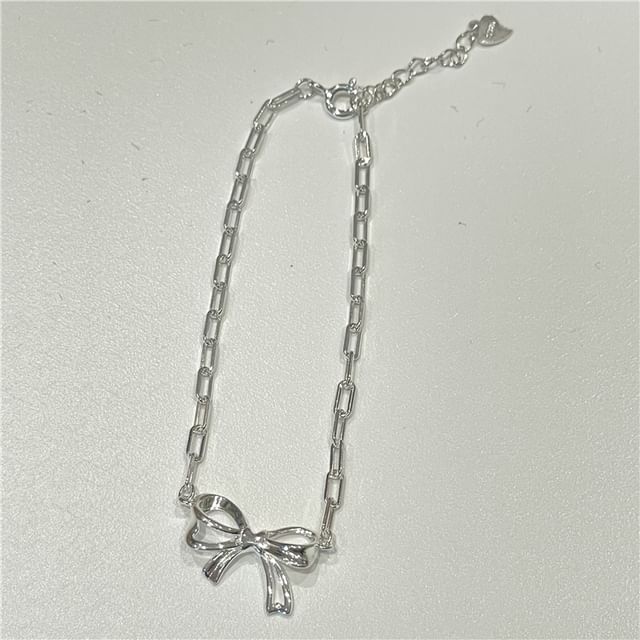 Natural Pearl / Bracelet Sterling Beaded 925 Bow Silver