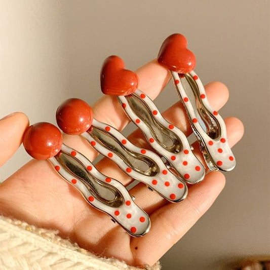 2: Set of Clip Hair Dotted