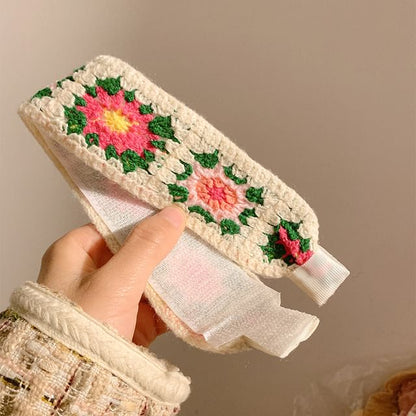 Headband Patterned Wide Crochet