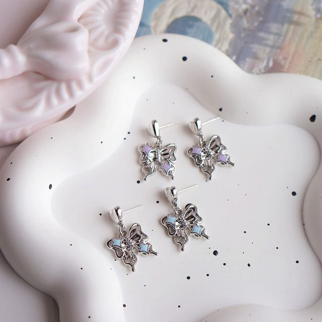 Earring Clip-On / Drop Butterfly