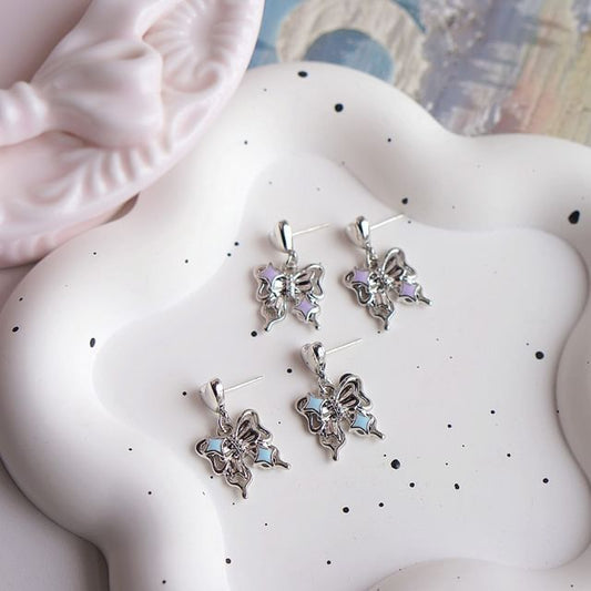 Earring Clip-On / Drop Butterfly