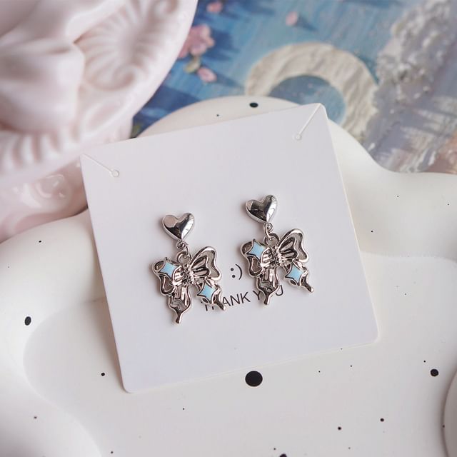 Earring Clip-On / Drop Butterfly