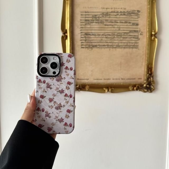 Phone Magnetic (Compatible Case with MagSafe) Floral