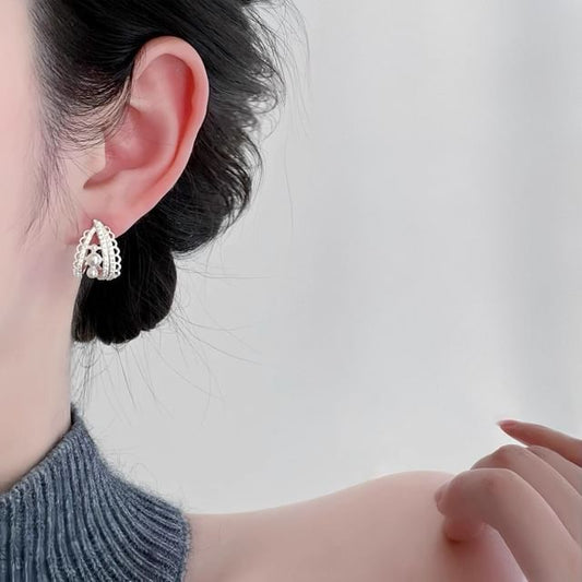 Faux Pearl Earring Hoop