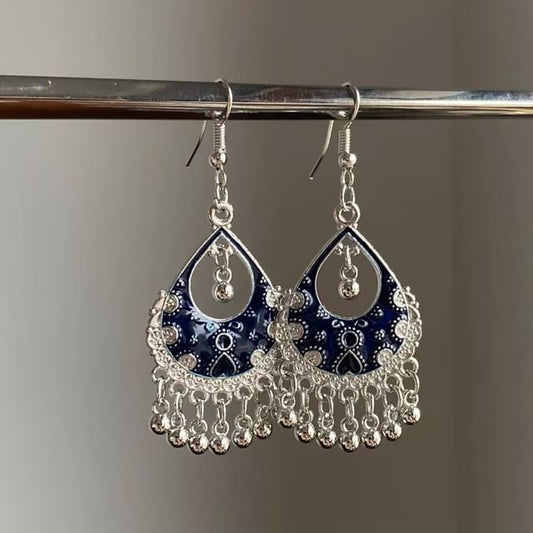 Alloy Fringed Chandelier Earring